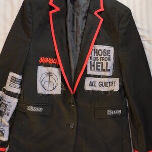 Unisex Dropdead Blazer "All Guilty!" Size S LIKE NEW Without Optional Badges